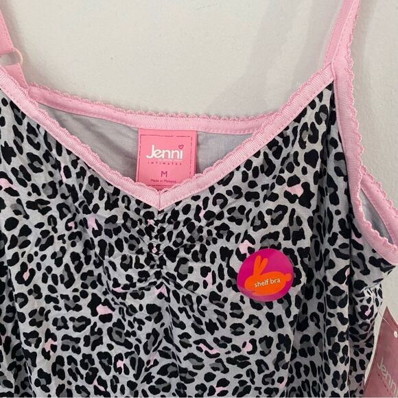 Jenni by Jennifer Moore Women’s Animal Print Shelf Bra Pajama Tank Top size M - Picture 2 of 3